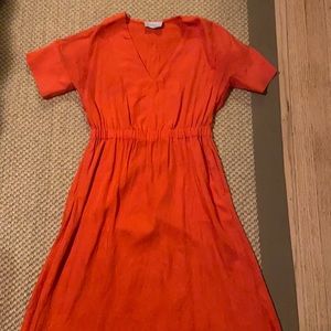 Red Everlane dress, size 4, with pockets